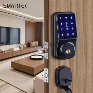 Cerradura electr&oacute;nica de puerta delantera para A290-TTlock, cerradura inteligente Digital biom&eacute;trica con Control por aplicaci&oacute;n de huella dactilar para puertas de acero al aluminio