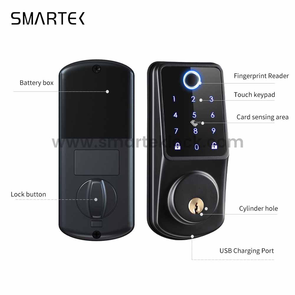 Untuk A220 Smart App Kad IC Deadbolt Lock untuk Pintu Kayu & Keluli