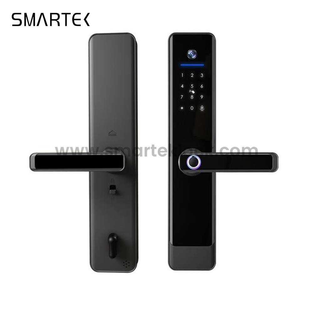 6068 Mortise Solid Aluminium Alloy Smart Electric Lock untuk Pintu Kayu dengan Cap Jari dan Apl TTLock