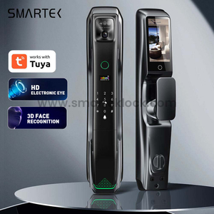 SMARTEK I8 IP54 Camera Full Automatic Tuya APP Wi-Fi WBRL Seluruh Video Langsung Pengecaman Muka 3D Kunci Pintu Pintar dengan Pengimbas Mata